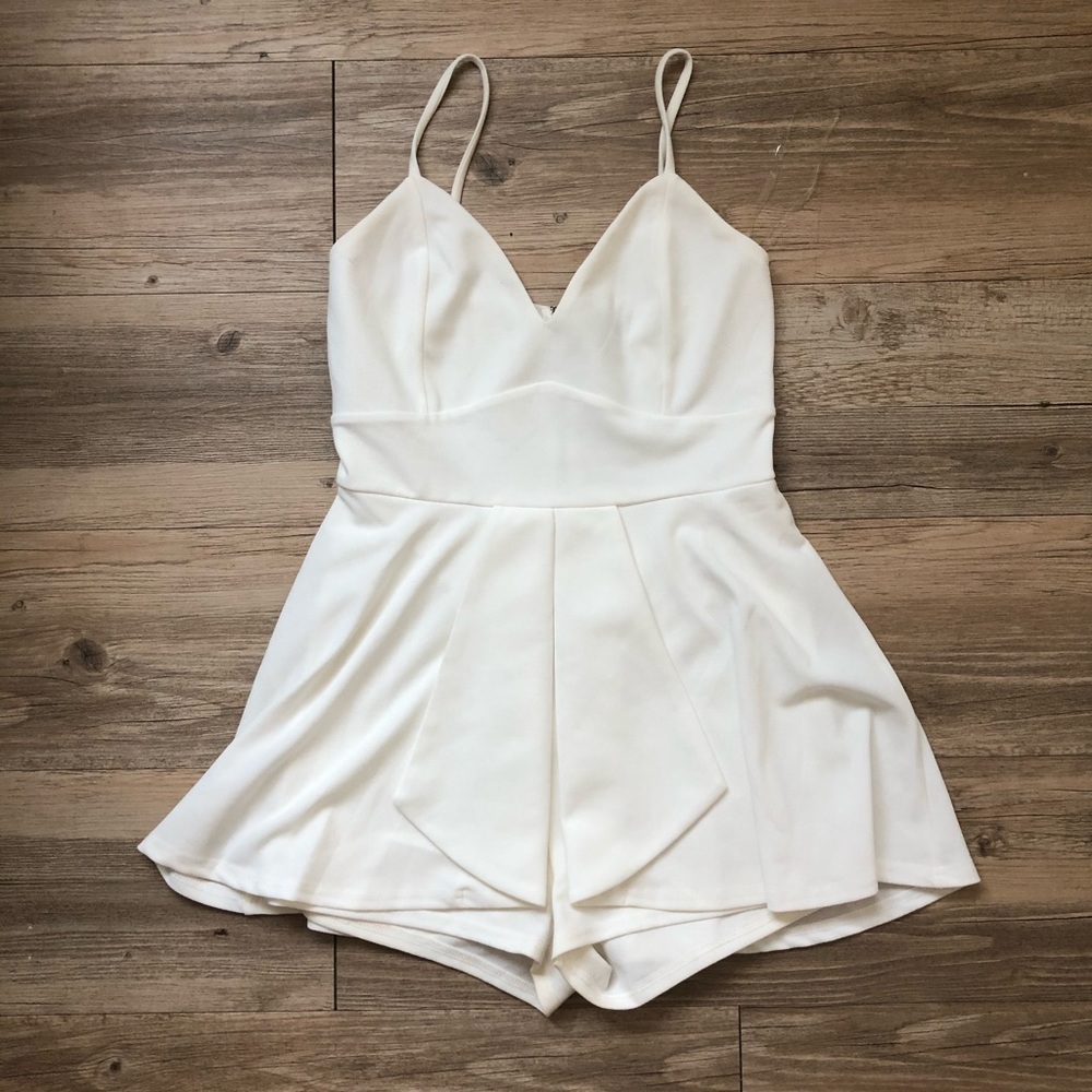 Fashion Nova White Romper